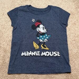 Disney | Dark Heather Blue Minnie Mouse Graphic Short Sleeve Crewneck Shirt